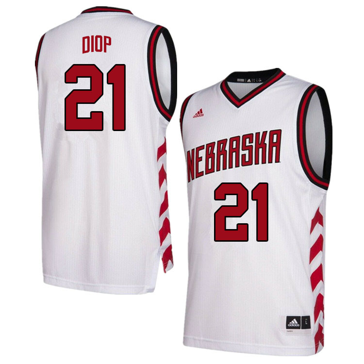 Men #21 Matar Diop Nebraska Cornhuskers College Basketball Jerseys Stitched Sale-Hardwood